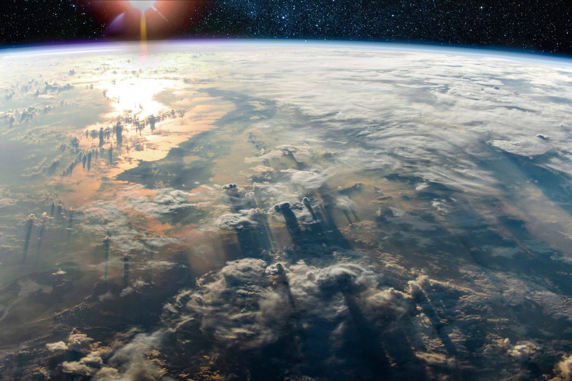 the earth from above the clouds