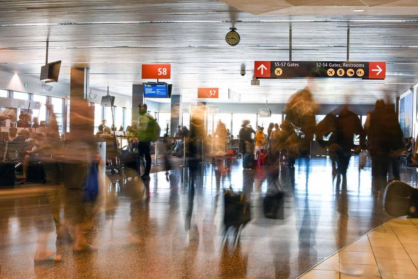 People in an airport